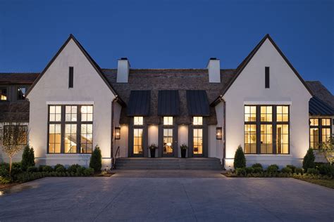 modern tudor style house.